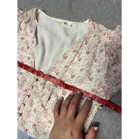 Shabby‎ Chic Floral Dress Medium Pink Blue LoveShackFancy Style Peasant Cottage - Picture 11 of 15